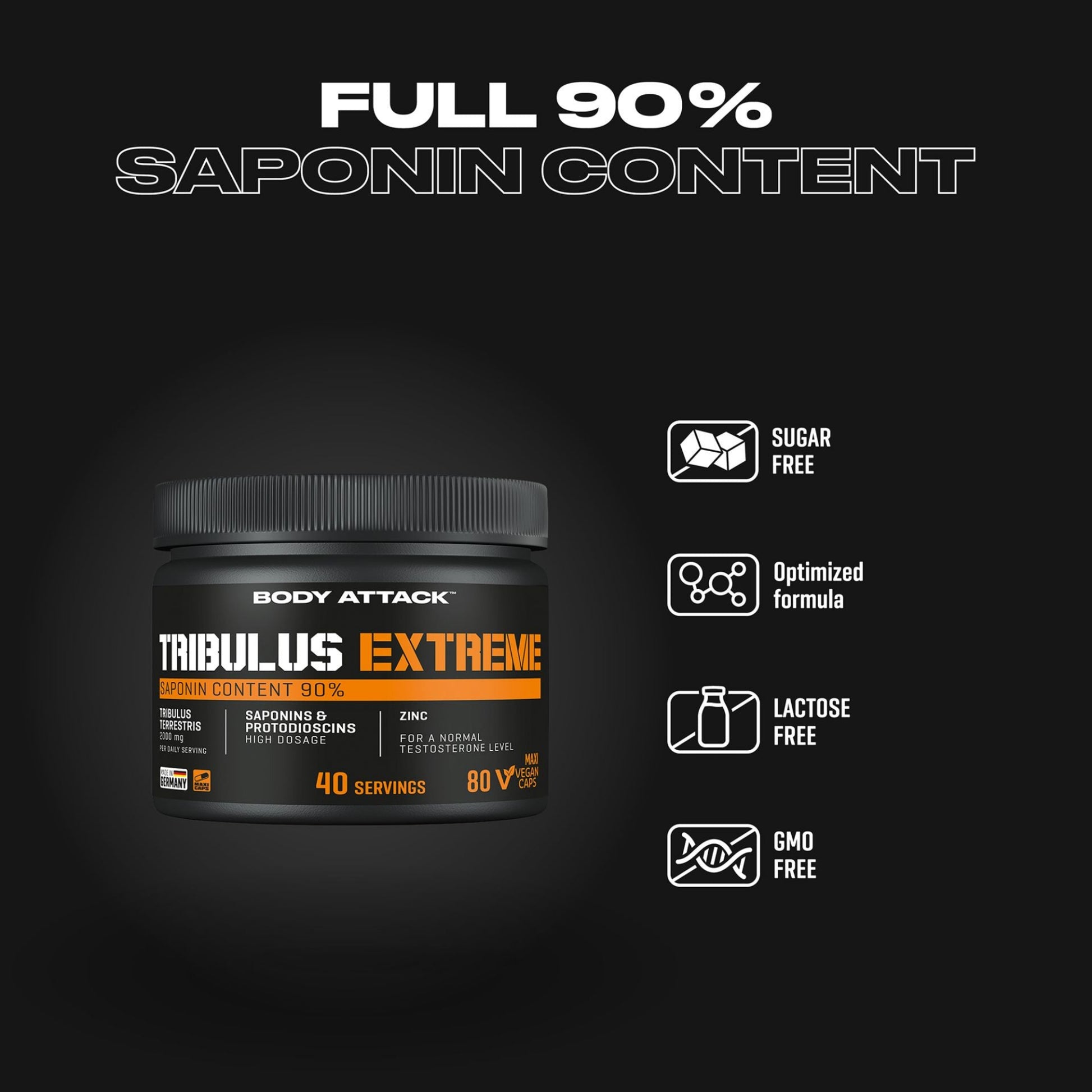 Body Attack Tribulus Extreme · 80 Kapseln