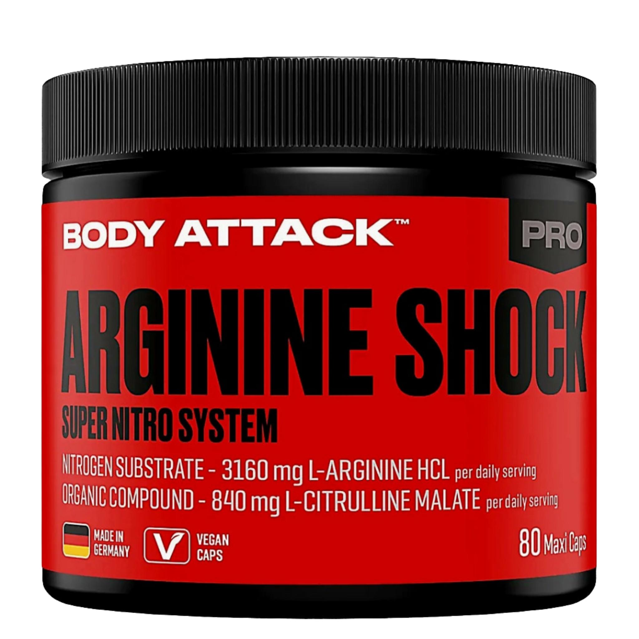 Body Attack Arginine Shock (80 Kapseln)