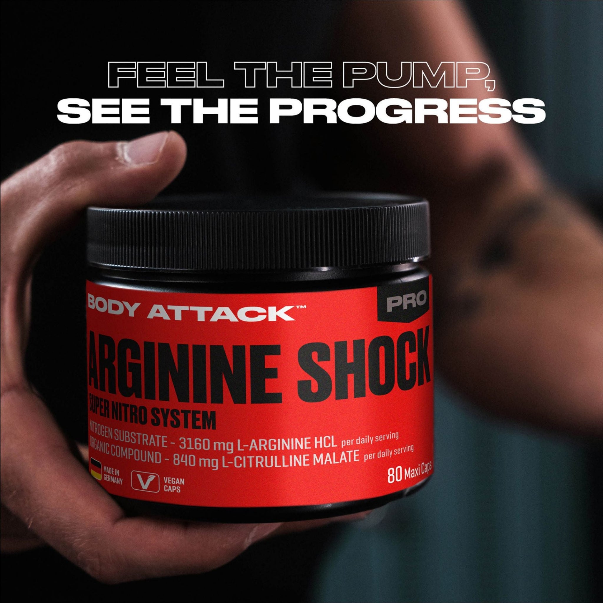 Body Attack Arginine Shock · 80 Kapseln