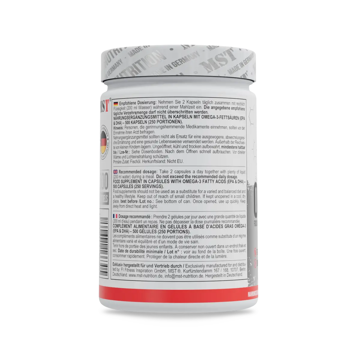 MST Omega 3 Selected (500 Kapseln)