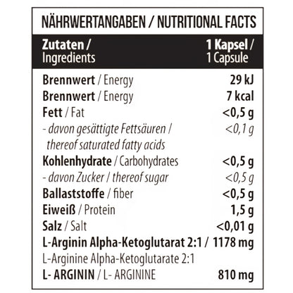 MST L-Arginine AKG Vegetarian (60 Kapseln)