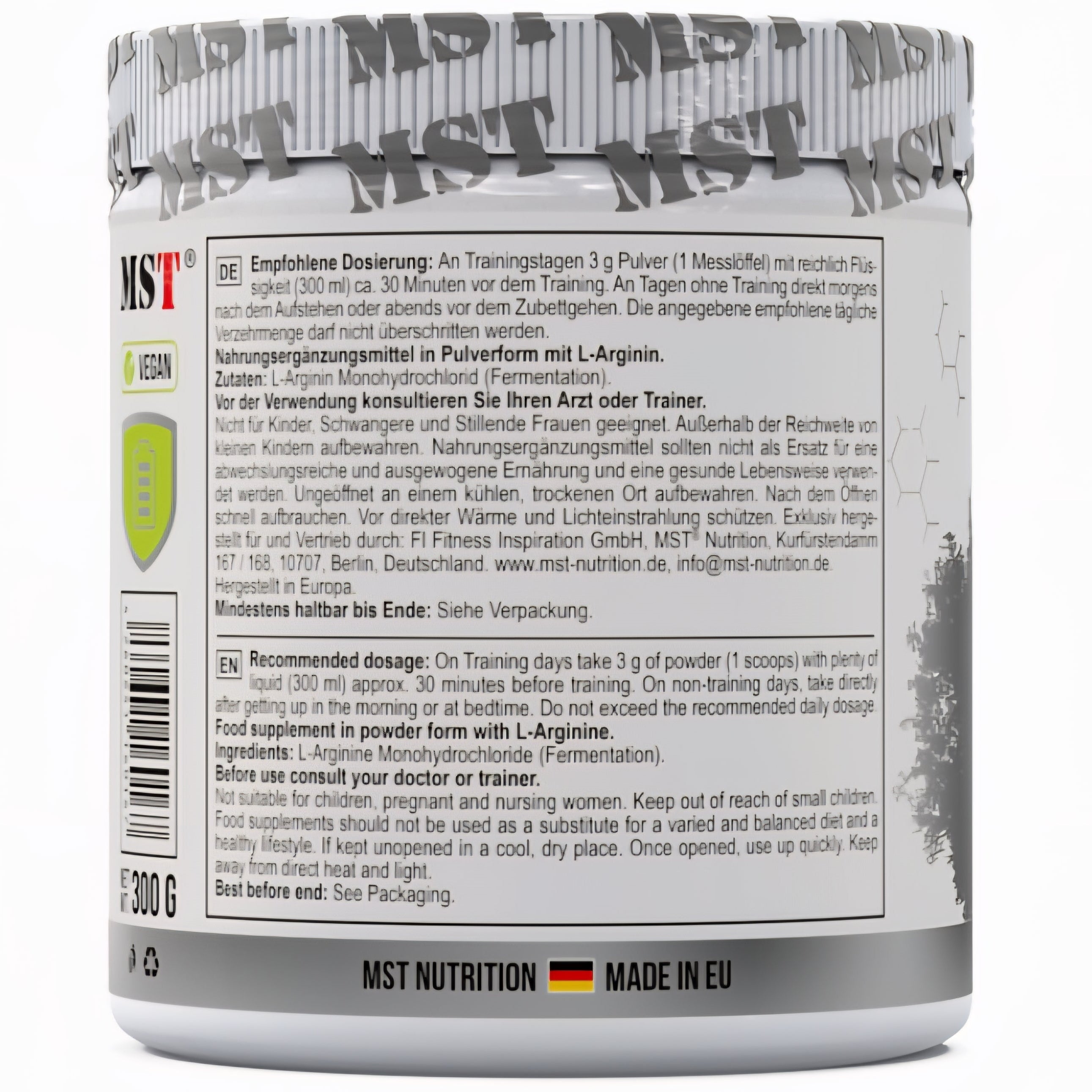 MST Arginine HCL (300g) - Unflavored